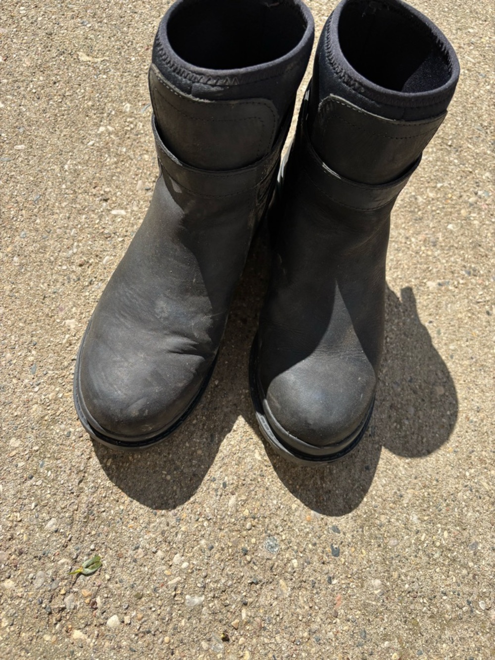 Black Slip-On Ankle Boots